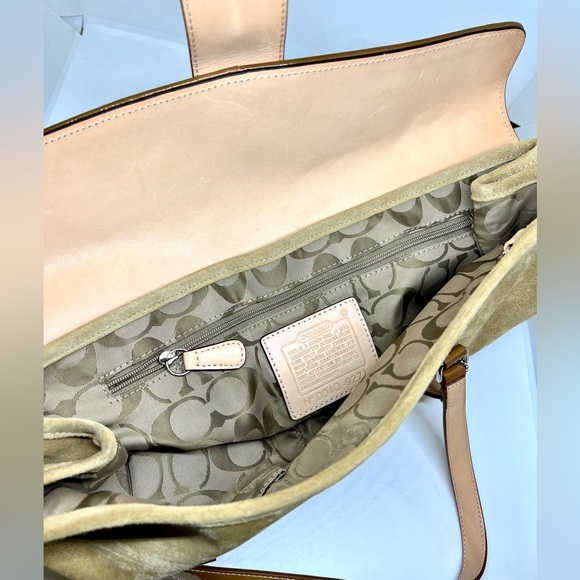 COACH💥RARE-VINTAGE~SOLD OUT💥Hampton Suede Satchel - Picture 2 of 14